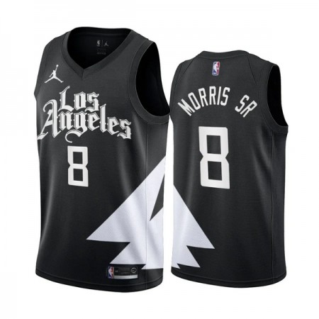 Maillot Basket Homme Los Angeles Clippers Marcus Morris SR 8 2022-23 Jordan Statement Edition Noir Swingman